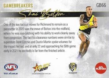 2021 Select AFL Footy Stars - Gamebreakers #GB66 Shai Bolton Back